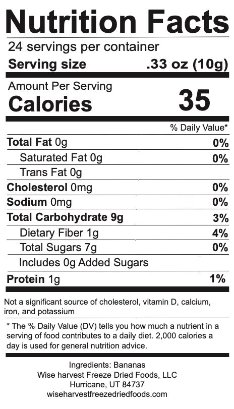 Freeze Dried Banana Slices