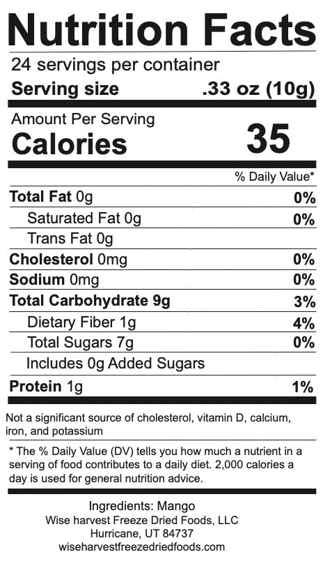 Freeze Dried Mango
